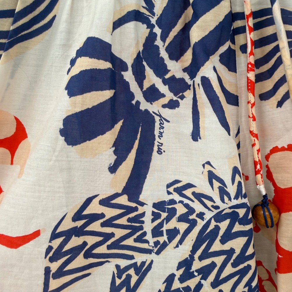 NWT Farm Rio Lobster Print 100% Cotton Pull-On Shorts Women Size Large - Picture 4 of 11